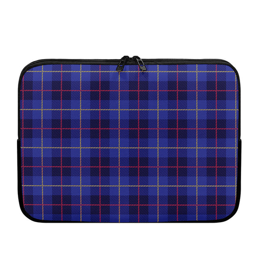Deep Blue Stewart Tartan Print Laptop Sleeve