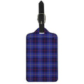 Deep Blue Stewart Tartan Print Luggage Tag