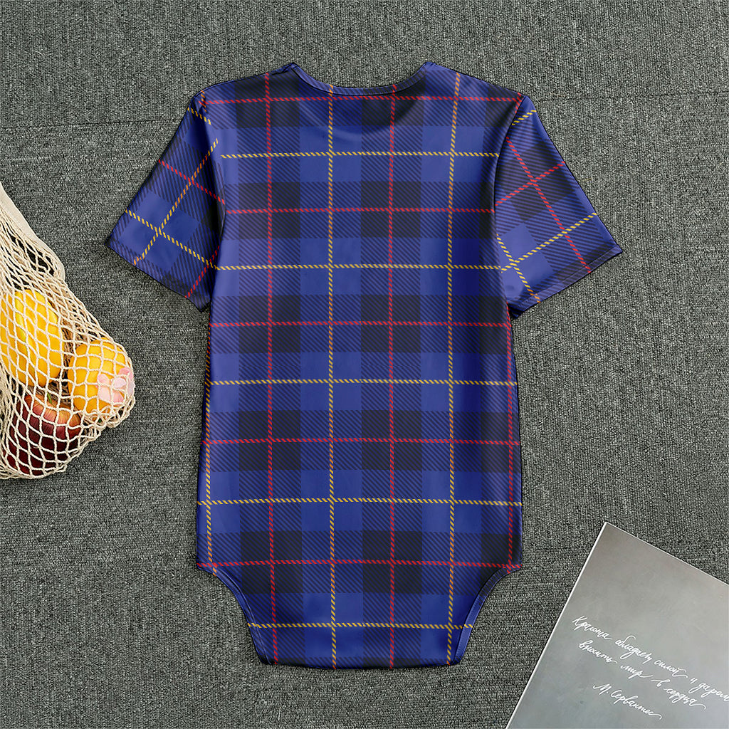 Deep Blue Stewart Tartan Print Men's Bodysuit