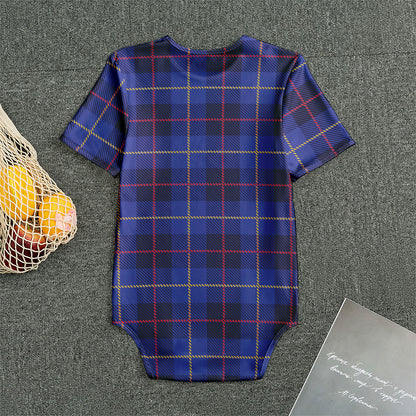 Deep Blue Stewart Tartan Print Men's Bodysuit