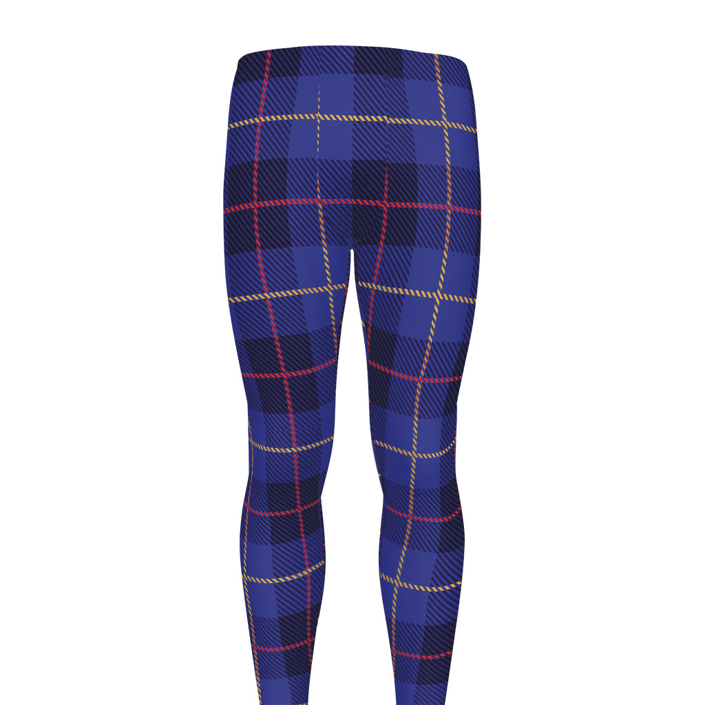 Deep Blue Stewart Tartan Print Men's leggings