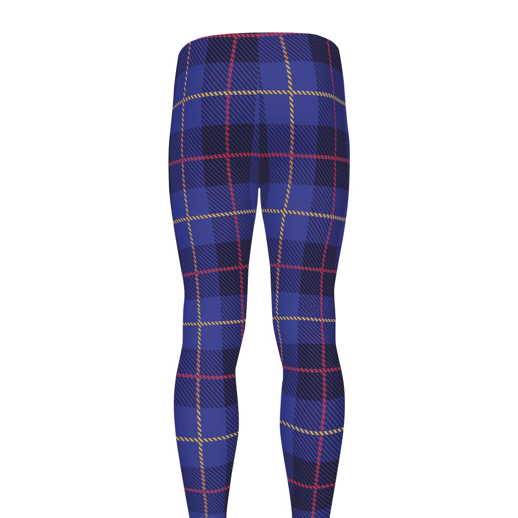 Deep Blue Stewart Tartan Print Men's leggings