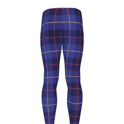 Deep Blue Stewart Tartan Print Men's leggings