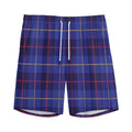 Deep Blue Stewart Tartan Print Men's Athletic Shorts