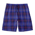Deep Blue Stewart Tartan Print Men's Swim Trunks
