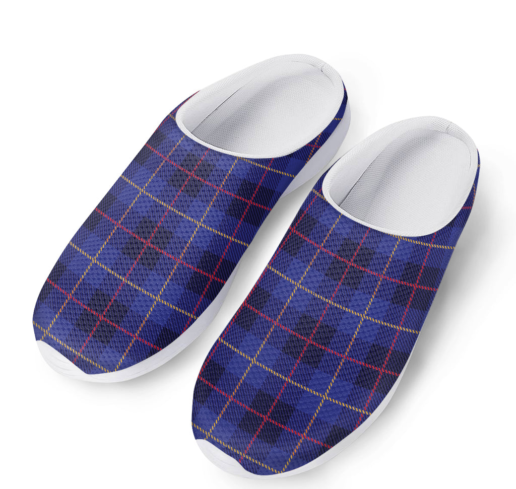 Deep Blue Stewart Tartan Print Mesh Casual Shoes