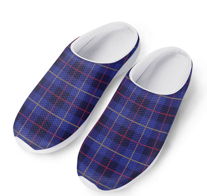 Deep Blue Stewart Tartan Print Mesh Casual Shoes