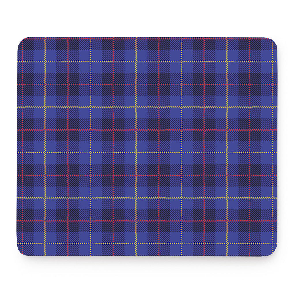 Deep Blue Stewart Tartan Print Mouse Pad