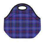 Deep Blue Stewart Tartan Print Neoprene Lunch Bag