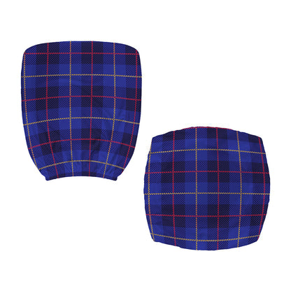 Deep Blue Stewart Tartan Print Office Chair Cover