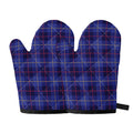 Deep Blue Stewart Tartan Print Oven Mitts