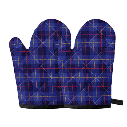 Deep Blue Stewart Tartan Print Oven Mitts