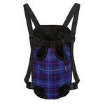 Deep Blue Stewart Tartan Print Pet Carrier Backpack