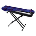 Deep Blue Stewart Tartan Print Piano Keyboard Cover