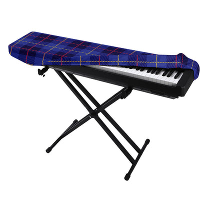 Deep Blue Stewart Tartan Print Piano Keyboard Cover