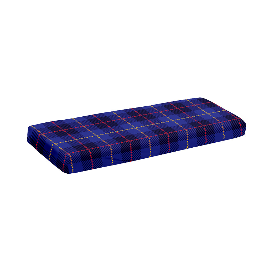 Deep Blue Stewart Tartan Print Piano Keyboard Cover