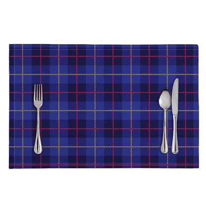 Deep Blue Stewart Tartan Print Placemat