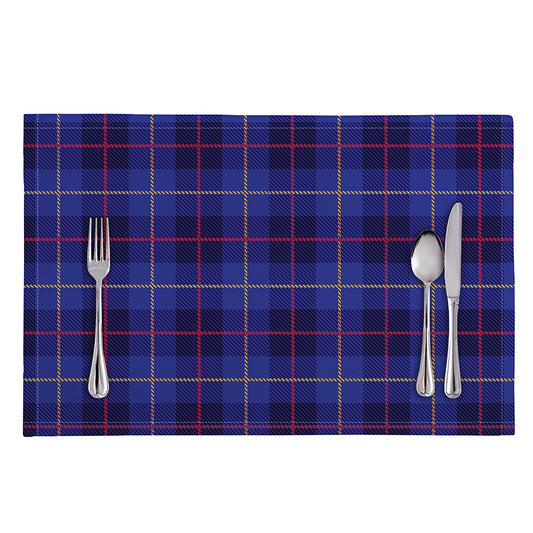 Deep Blue Stewart Tartan Print Placemat