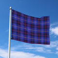 Deep Blue Stewart Tartan Print Polyester Flag