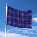 Deep Blue Stewart Tartan Print Polyester Flag