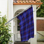Deep Blue Stewart Tartan Print Polyester Flag