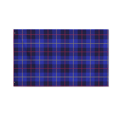 Deep Blue Stewart Tartan Print Polyester Flag