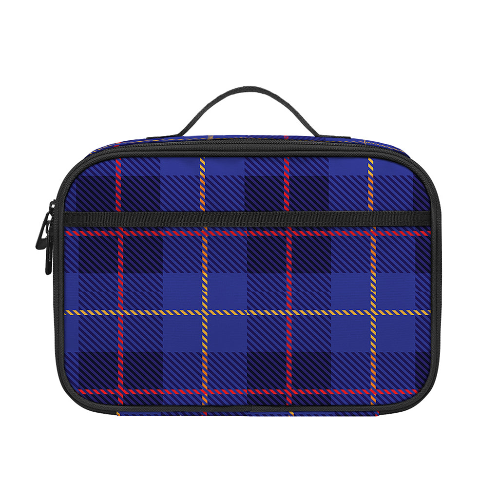 Deep Blue Stewart Tartan Print Portable Lunch Bag