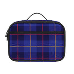 Deep Blue Stewart Tartan Print Portable Lunch Bag