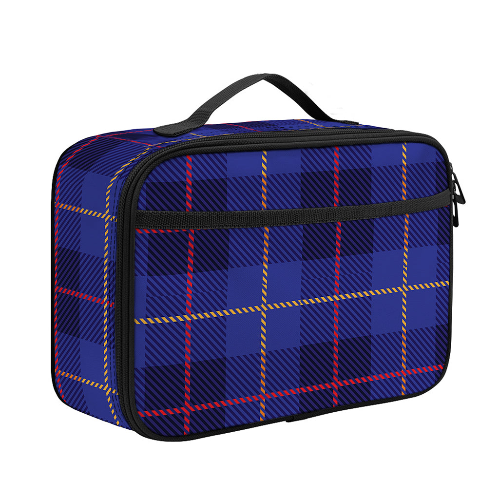 Deep Blue Stewart Tartan Print Portable Lunch Bag