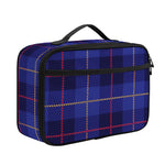 Deep Blue Stewart Tartan Print Portable Lunch Bag