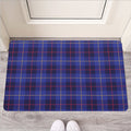 Deep Blue Stewart Tartan Print Rubber Doormat