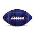 Deep Blue Stewart Tartan Print Rugby Ball