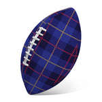 Deep Blue Stewart Tartan Print Rugby Ball