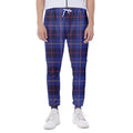 Deep Blue Stewart Tartan Print Joggers