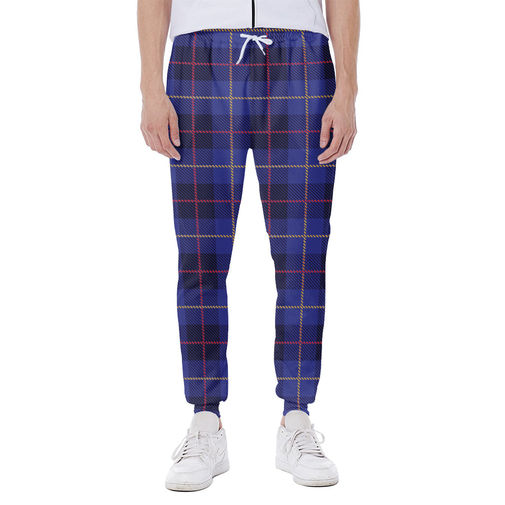 Deep Blue Stewart Tartan Print Scuba Joggers