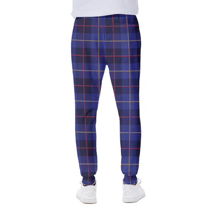 Deep Blue Stewart Tartan Print Scuba Joggers