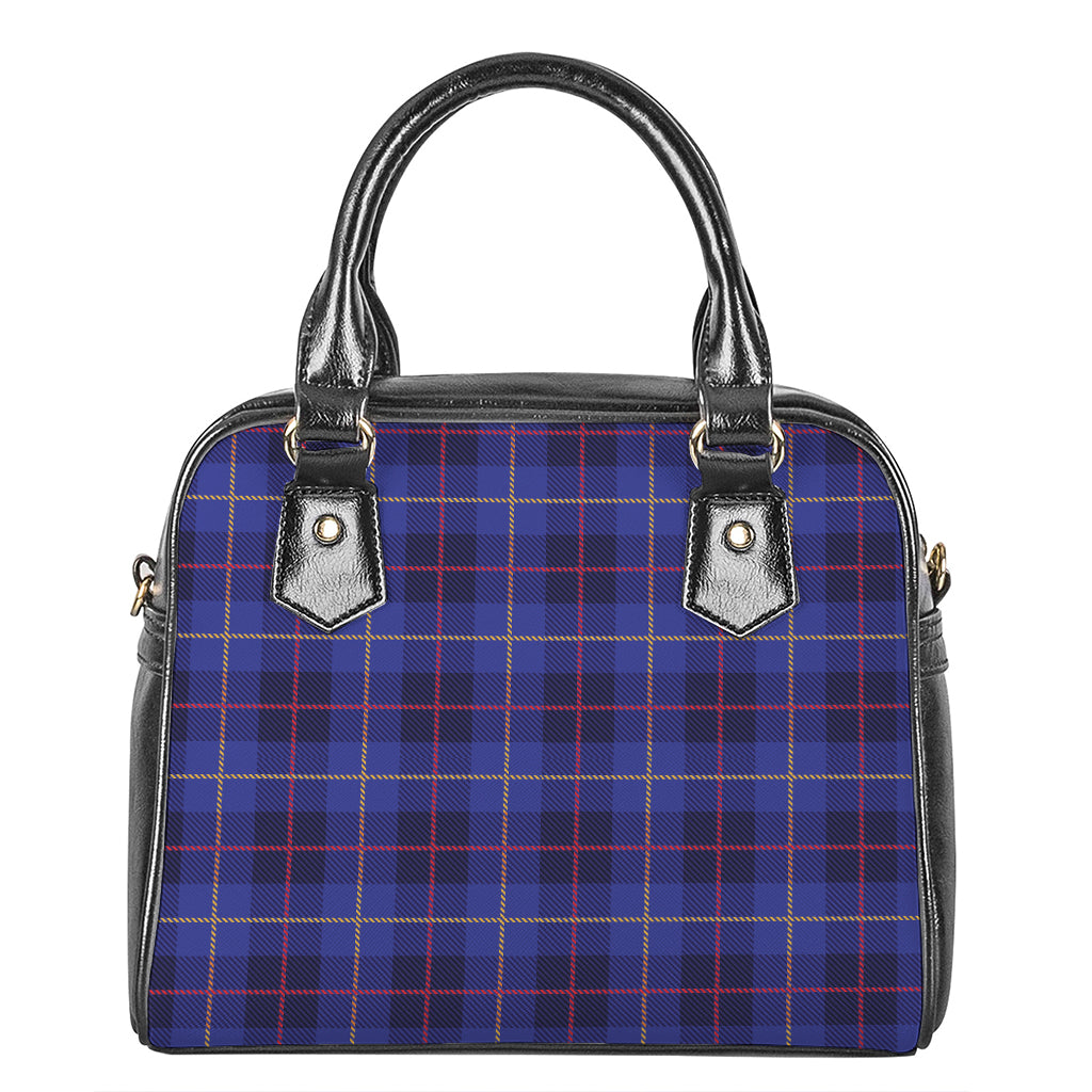 Deep Blue Stewart Tartan Print Shoulder Handbag