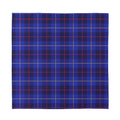 Deep Blue Stewart Tartan Print Silk Bandana