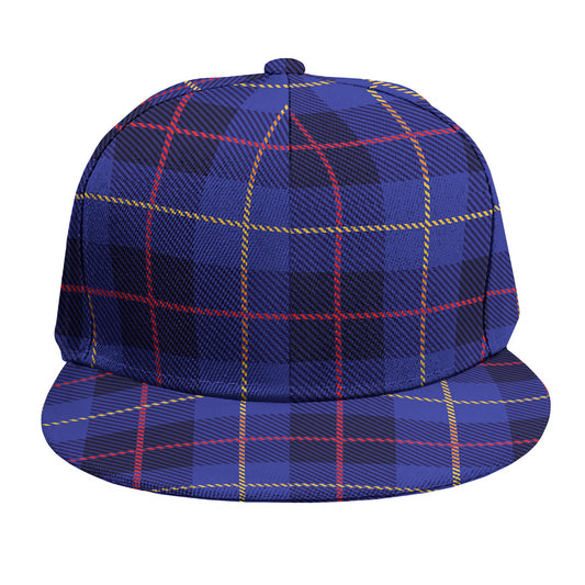 Deep Blue Stewart Tartan Print Snapback Cap