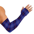 Deep Blue Stewart Tartan Print Sun Protection Arm Sleeves