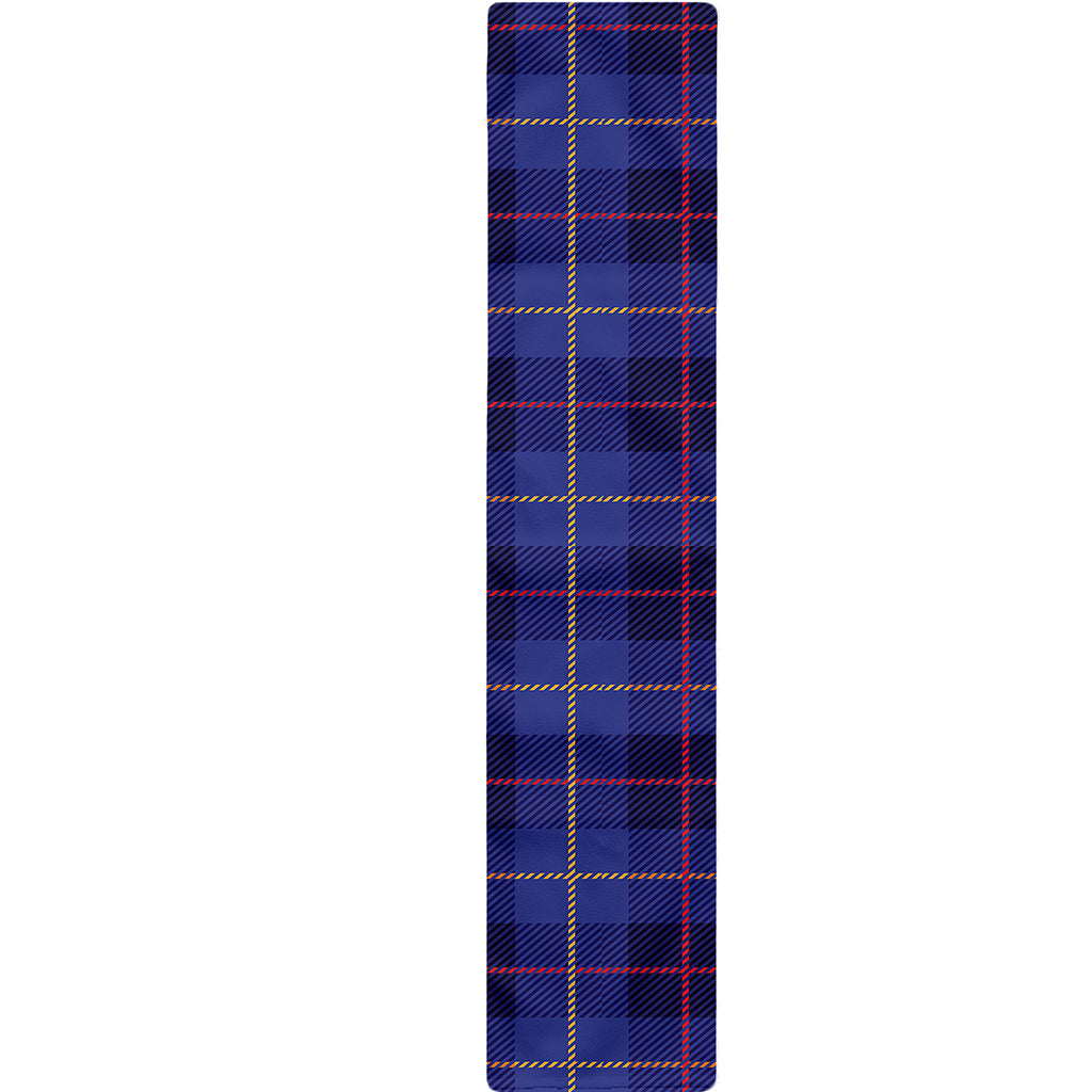 Deep Blue Stewart Tartan Print Table Runner
