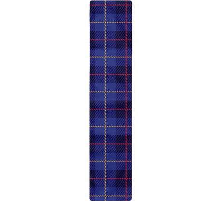 Deep Blue Stewart Tartan Print Table Runner