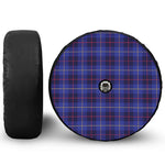 Deep Blue Stewart Tartan Print Tire Cover With Camera Hole