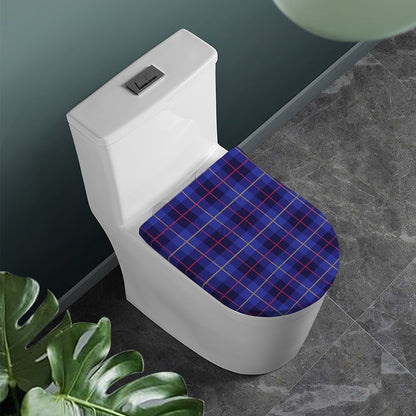 Deep Blue Stewart Tartan Print Toilet Lid Cover
