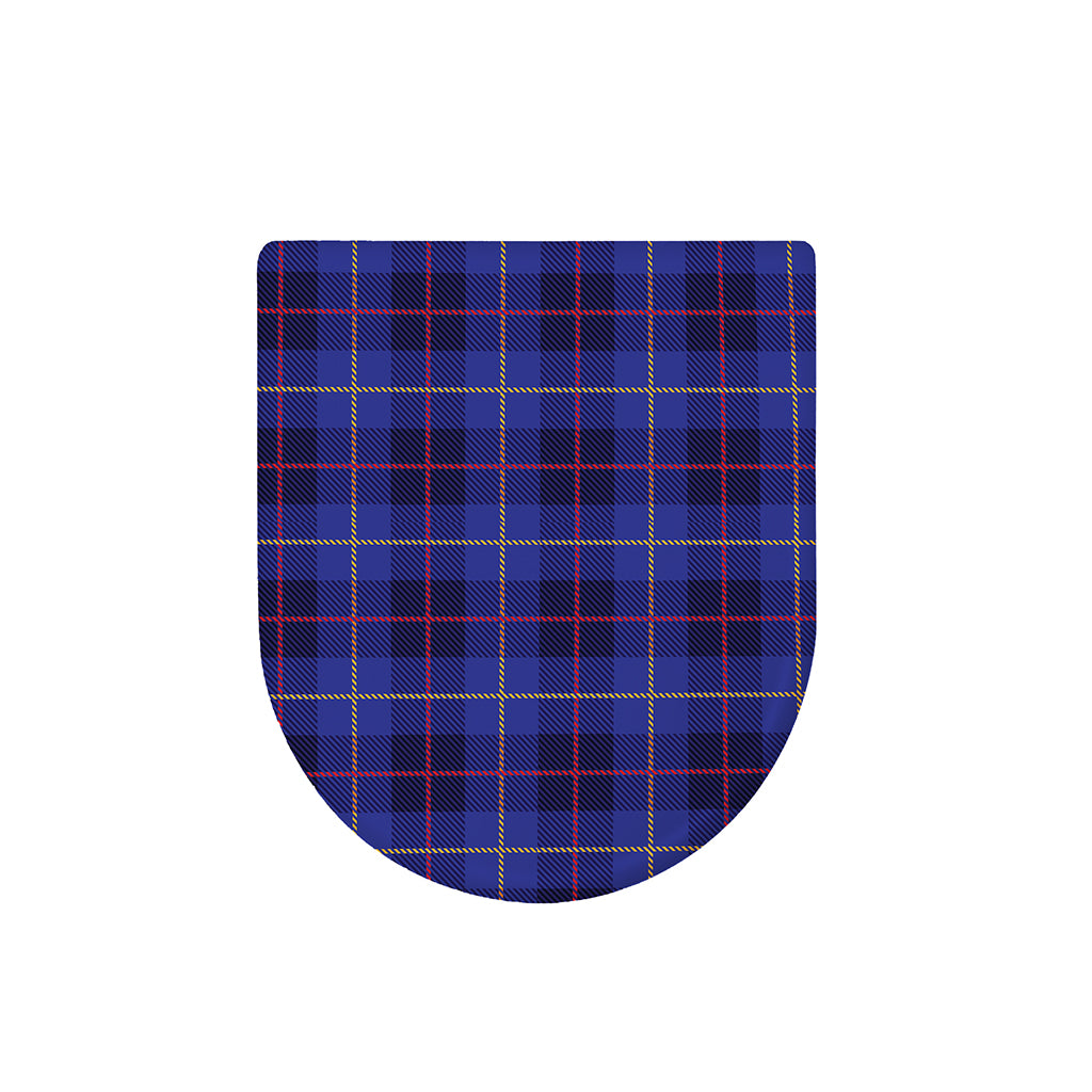 Deep Blue Stewart Tartan Print Toilet Lid Cover
