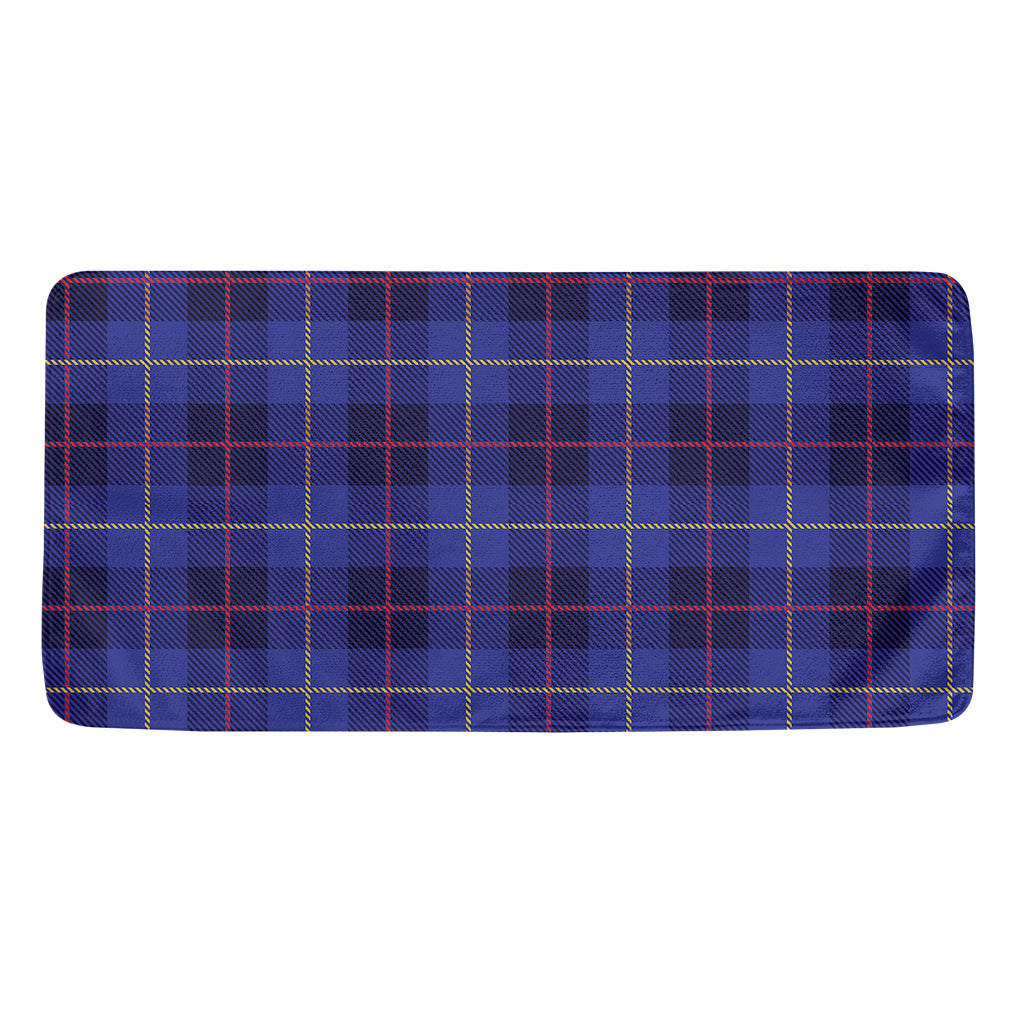 Deep Blue Stewart Tartan Print Towel