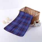 Deep Blue Stewart Tartan Print Towel
