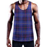 Deep Blue Stewart Tartan Print Training Tank Top