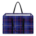 Deep Blue Stewart Tartan Print Utility Tote Bag