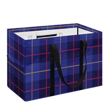 Deep Blue Stewart Tartan Print Utility Tote Bag